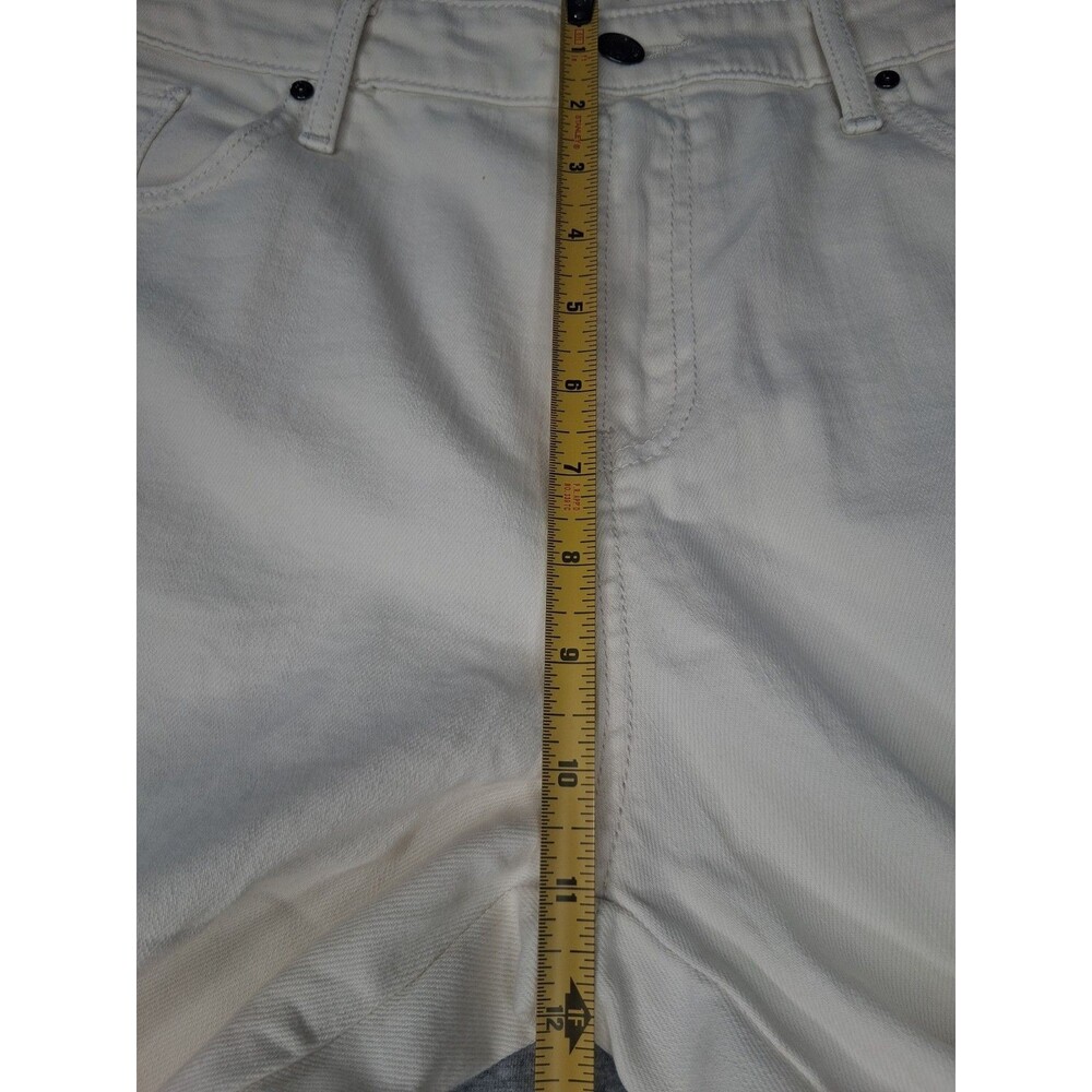 NWT Chico’s Boyfriend Crop Jeans Cream Denim Stretch Pants Piping Detail 2 US 12 - Picture 12 of 15